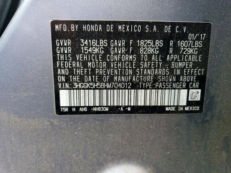 Aukcja sprzedaży 2017 Honda Fit, vin: 3HGGK5H58HM704012, numer aukcji: 57427466