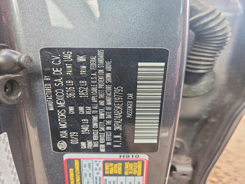 Aukcja sprzedaży 2019 Kia Rio, vin: 3KPA24AB5KE197795, numer aukcji: 58221866