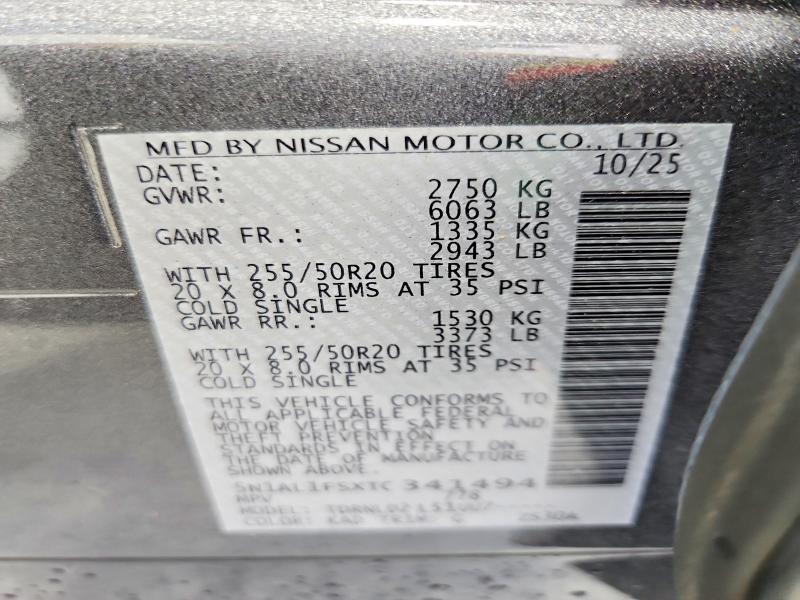 Aukcja sprzedaży 2026 Infiniti Qx60, vin: 5N1AL1FSXTC341494, numer aukcji: 57069426