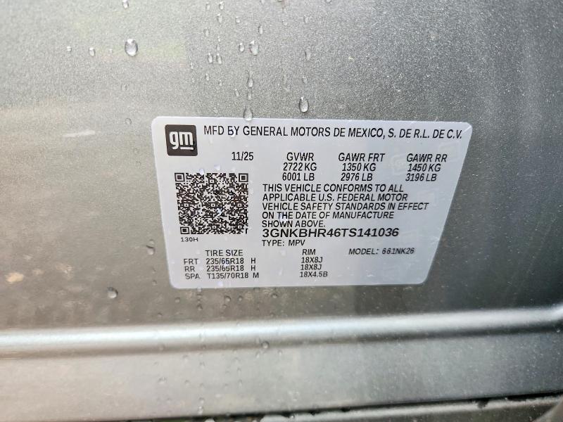 Продажа на аукционе авто 2026 Chevrolet Blazer, vin: 3GNKBHR46TS141036, номер лота: 56737486