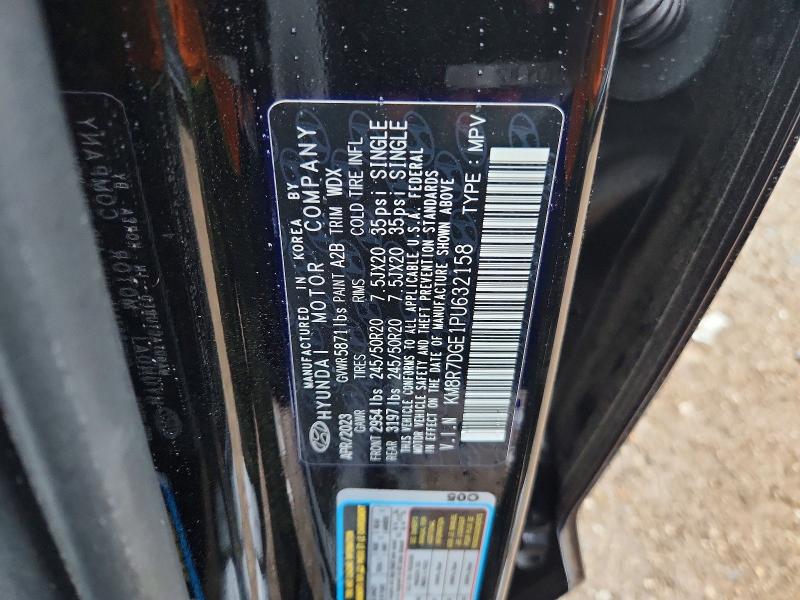 2023 Hyundai Palisade მანქანა იყიდება აუქციონზე, vin: KM8R7DGE1PU632158, აუქციონის ნომერი: 57556706