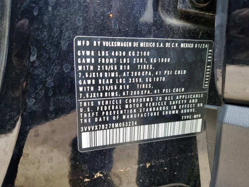 Продаж на аукціоні авто 2024 Volkswagen Taos, vin: 3VVVX7B27RM053234, номер лоту: 58615696