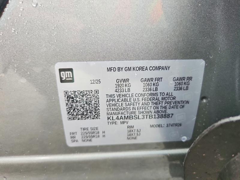 Aukcja sprzedaży 2026 Buick Encore Gx, vin: KL4AMBSL3TB138887, numer aukcji: 57489996