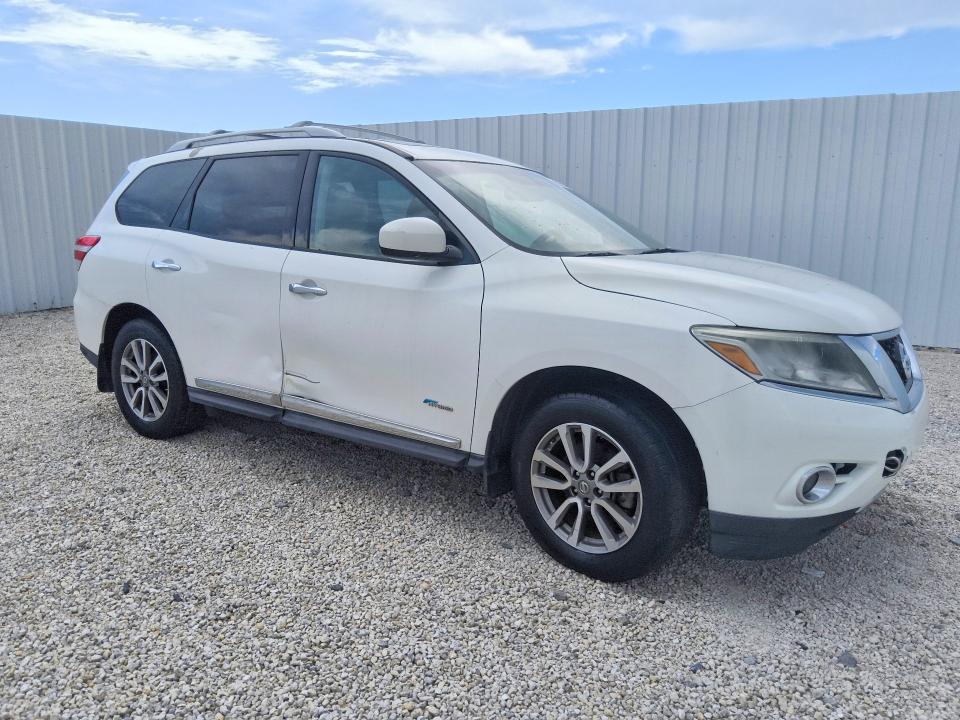 2014 Nissan Pathfinder Hybrid მანქანა იყიდება აუქციონზე, vin: 5N1CR2MN7EC661045, აუქციონის ნომერი: 58546216