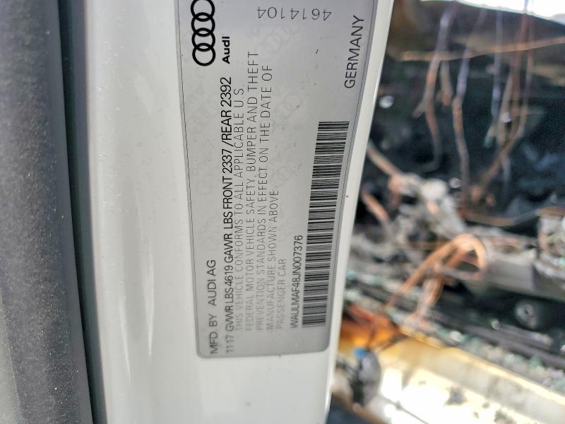 Продаж на аукціоні авто 2018 Audi A4, vin: WAULMAF48JN007376, номер лоту: 56525996