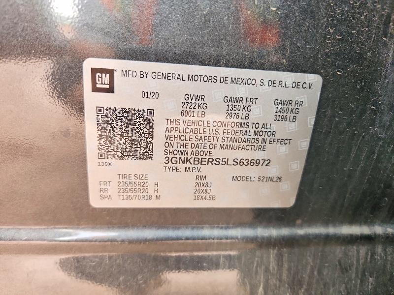 Aukcja sprzedaży 2020 Chevrolet Blazer, vin: 3GNKBERS5LS636972, numer aukcji: 58433886