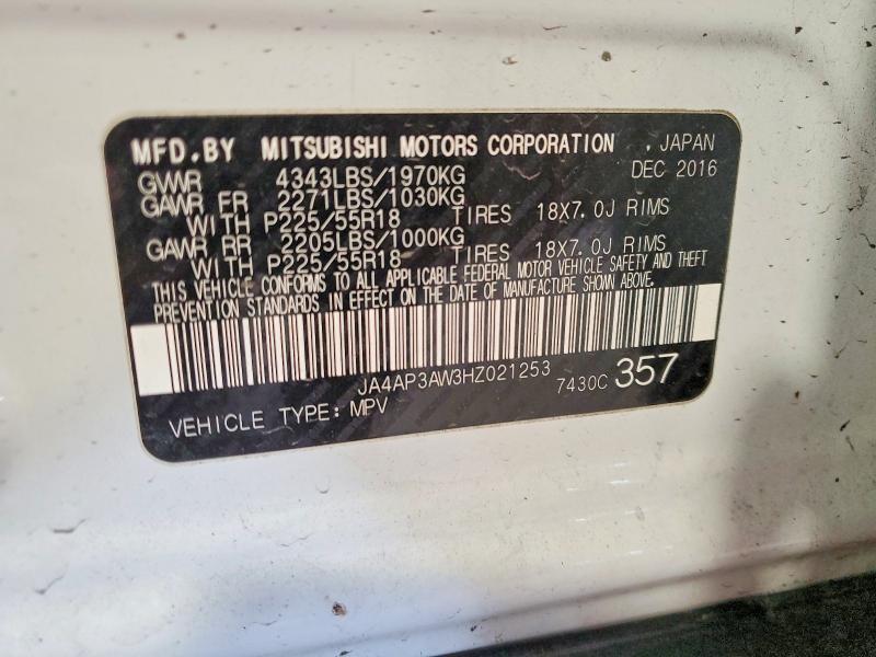 Продажа на аукционе авто 2017 Mitsubishi Outlander Sport, vin: JA4AP3AW3HZ021253, номер лота: 56597816