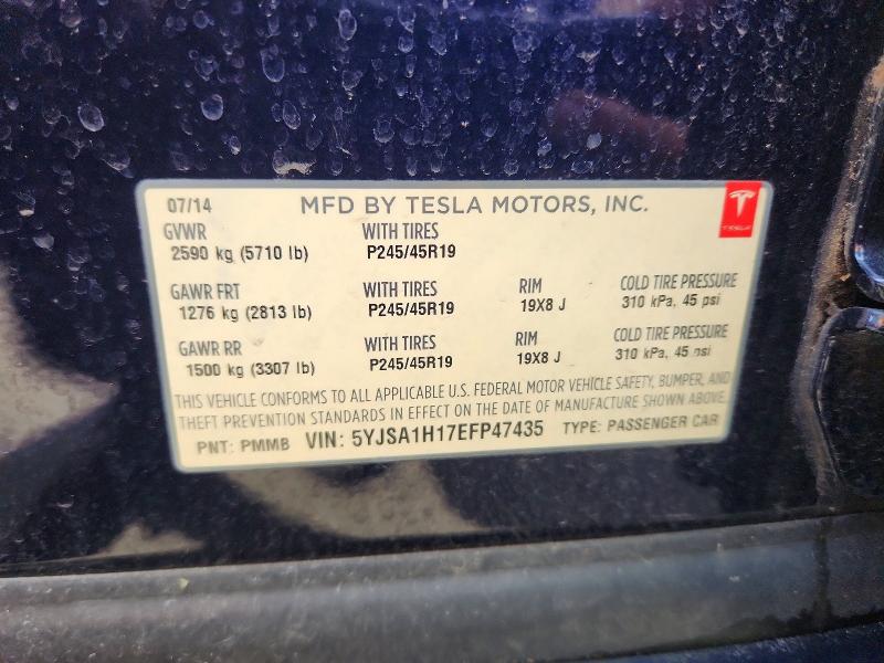 Aukcja sprzedaży 2014 Tesla Model S, vin: 5YJSA1H17EFP47435, numer aukcji: 56433296