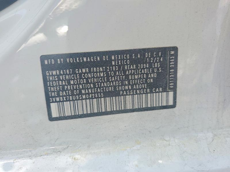 2025 Volkswagen Jetta მანქანა იყიდება აუქციონზე, vin: 3VWBX7BU9SM042855, აუქციონის ნომერი: 58904636
