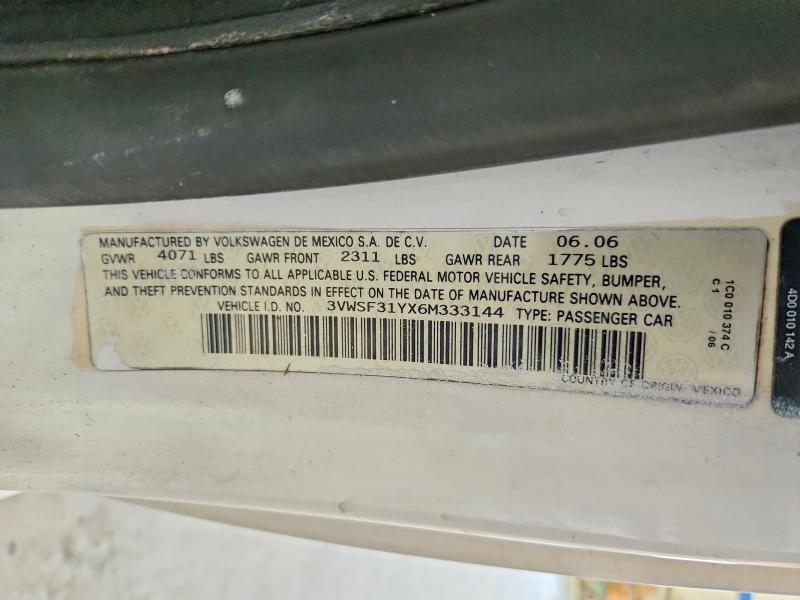Продаж на аукціоні авто 2006 Volkswagen New Beetle, vin: 3VWSF31YX6M333144, номер лоту: 57871446