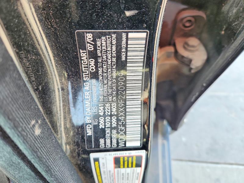 58331976 :رقم المزاد ، WDDGF54XX9F220909 vin ، 2009 Mercedes-benz C مزاد بيع