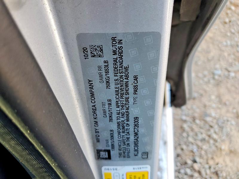 55991706 :رقم المزاد ، KL8CB6SA2MC726309 vin ، 2021 Chevrolet Spark مزاد بيع