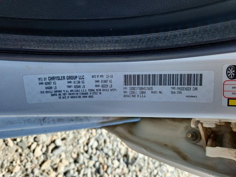 2011 Dodge Avenger მანქანა იყიდება აუქციონზე, vin: 1B3BD1FG8BN515035, აუქციონის ნომერი: 57186616