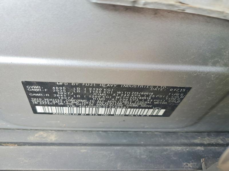 Продажа на аукционе авто 2015 Subaru Outback, vin: 4S4BSBNCXF3286587, номер лота: 56498806
