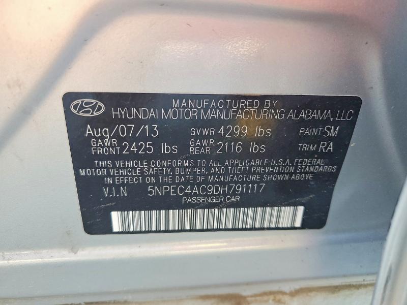 Продаж на аукціоні авто 2013 Hyundai Sonata, vin: 5NPEC4AC9DH791117, номер лоту: 57332986