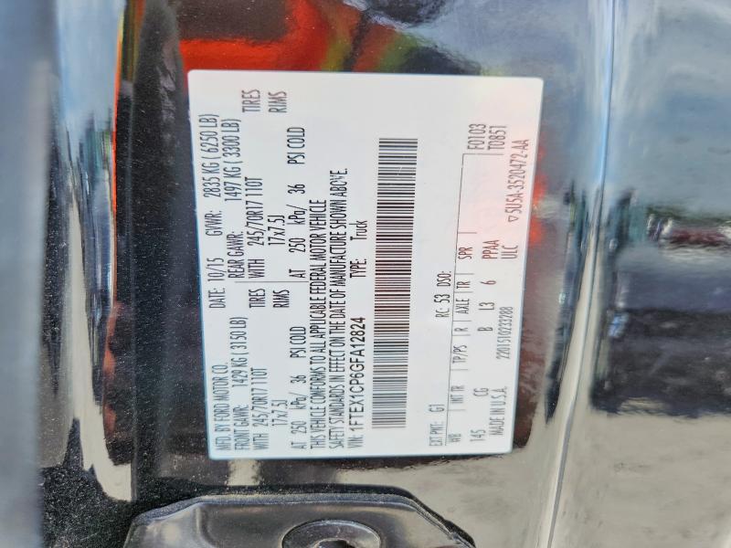 56346746 :رقم المزاد ، 1FTEX1CP6GFA12824 vin ، 2016 Ford F150 مزاد بيع