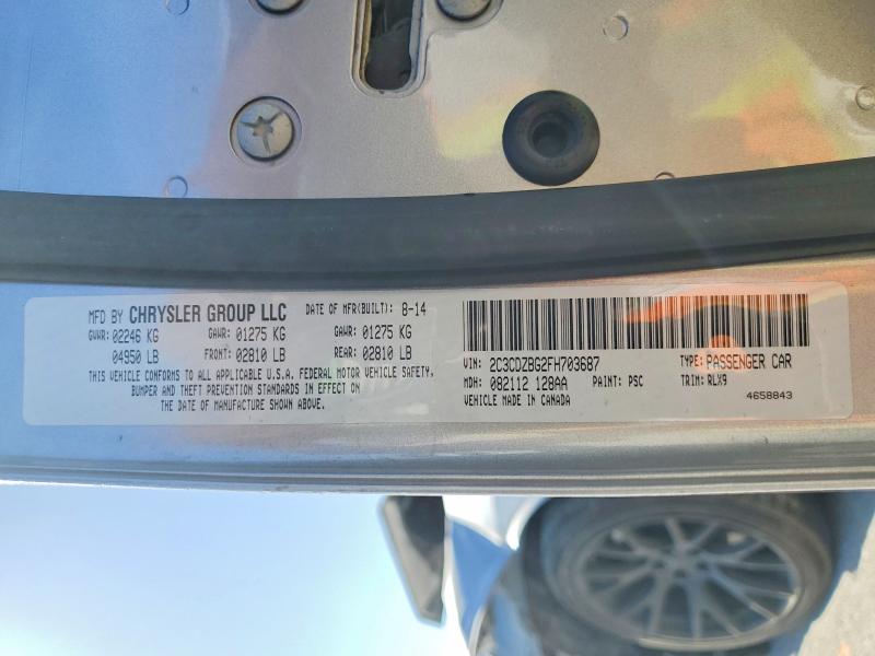 Продажа на аукционе авто 2015 Dodge Challenger, vin: 2C3CDZBG2FH703687, номер лота: 55580346