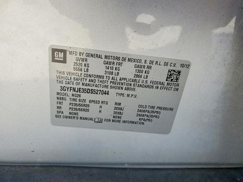 Продажа на аукционе авто 2013 Cadillac Srx, vin: 3GYFNJE35DS527044, номер лота: 58653266