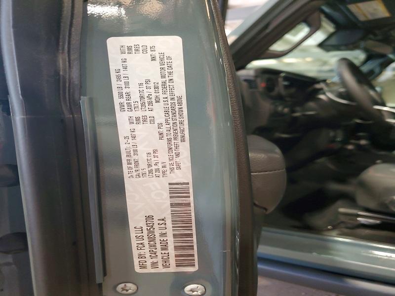 55676536 :رقم المزاد ، 1C4PJXCN8SW543706 vin ، 2025 Jeep Wrangler مزاد بيع