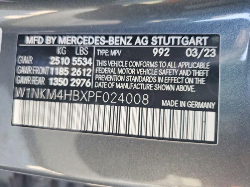 Aukcja sprzedaży 2023 Mercedes-benz Glc, vin: W1NKM4HBXPF024008, numer aukcji: 59005046