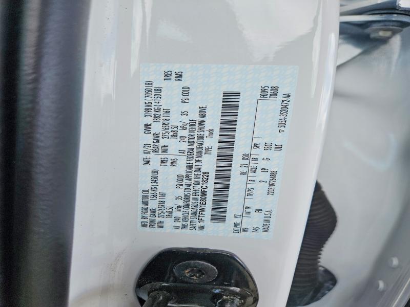 58246876 :رقم المزاد ، 1FTFW1E80MFC18228 vin ، 2021 Ford F150 مزاد بيع