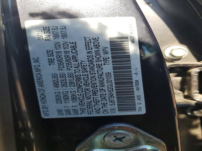 Продажа на аукционе авто 2016 Acura Rdx, vin: 5J8TB4H52GL001059, номер лота: 85635775