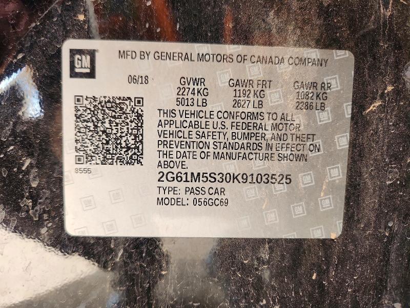 Продаж на аукціоні авто 2019 Cadillac Xts, vin: 2G61M5S30K9103525, номер лоту: 58381146