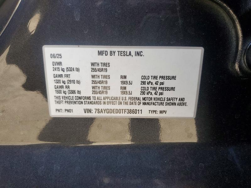 2026 Tesla Model Y მანქანა იყიდება აუქციონზე, vin: 7SAYGDED0TF386011, აუქციონის ნომერი: 56892376