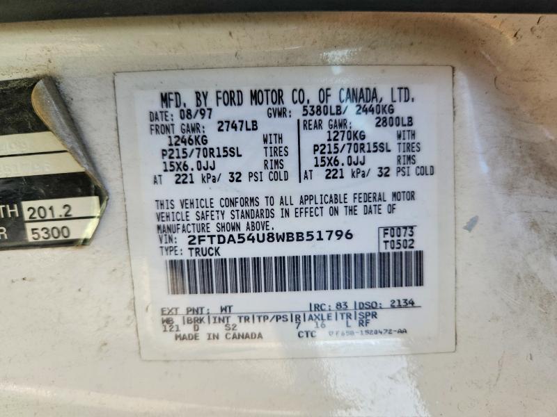1998 Ford Windstar მანქანა იყიდება აუქციონზე, vin: 2FTDA54U8WBB51796, აუქციონის ნომერი: 55616546