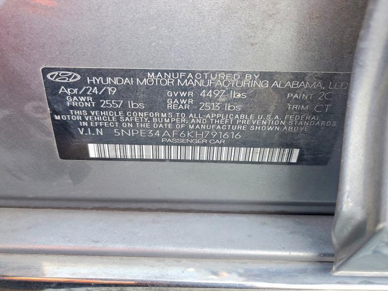 Aukcja sprzedaży 2019 Hyundai Sonata, vin: 5NPE34AF6KH791616, numer aukcji: 58486276