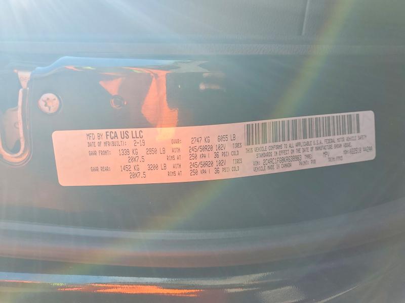 Продажа на аукционе авто 2019 Chrysler Pacifica, vin: 2C4RC1FG8KR638983, номер лота: 57646806