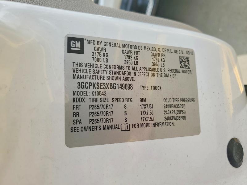 Продажа на аукционе авто 2011 Chevrolet Silverado, vin: 3GCPKSE3XBG149098, номер лота: 56456956