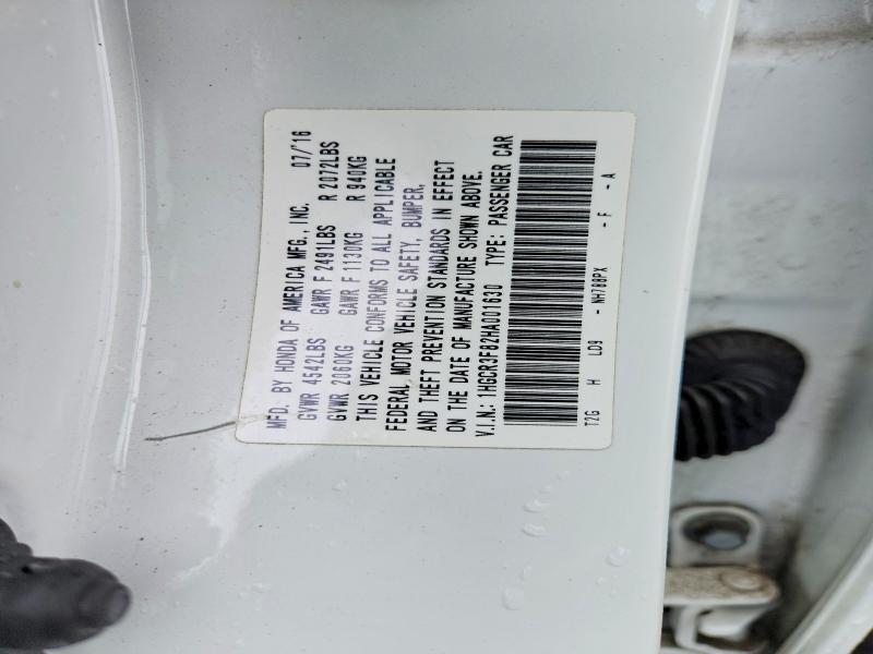 58649926 :رقم المزاد ، 1HGCR3F82HA001630 vin ، 2017 Honda Accord مزاد بيع