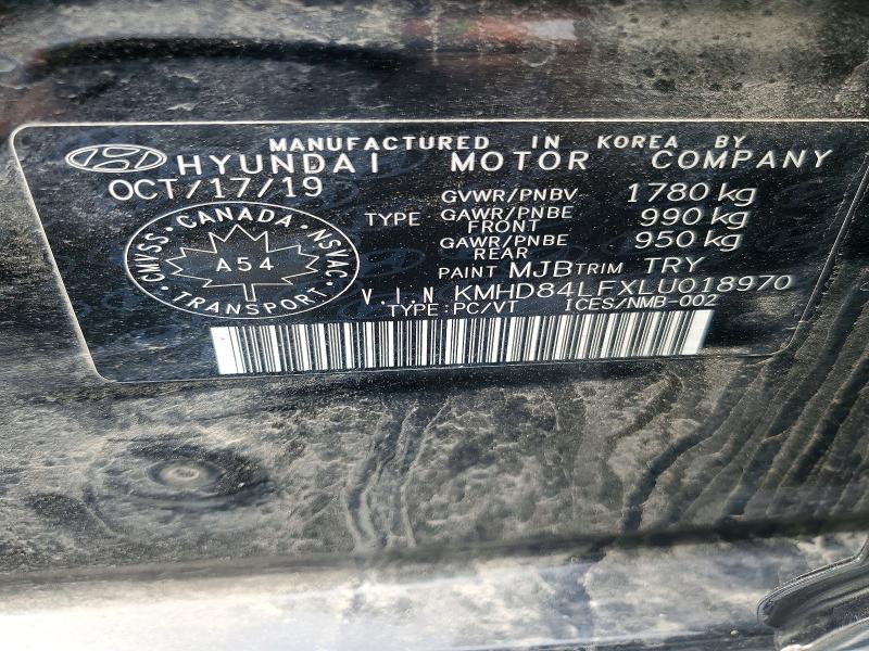 Auction sale of the 2020 Hyundai Elantra, vin: KMHD84LFXLU018970, lot number: 58449426