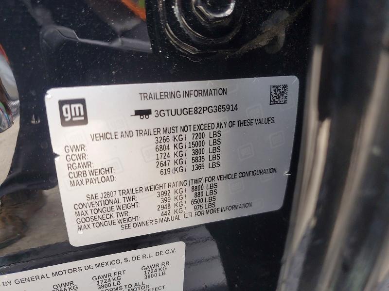 Продажа на аукционе авто 2023 Gmc Sierra, vin: 3GTUUGE82PG365914, номер лота: 57835876