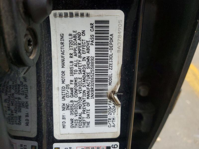 Aukcja sprzedaży 2005 Toyota Corolla, vin: 1NXBR32E65Z558892, numer aukcji: 57385666