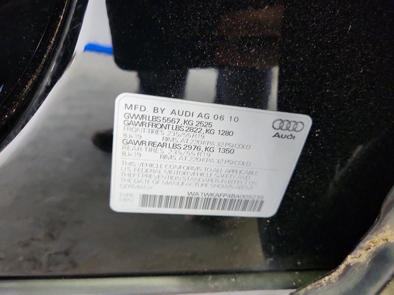 Auction sale of the 2011 Audi Q5, vin: WA1WKAFP4BA009239, lot number: 56463706