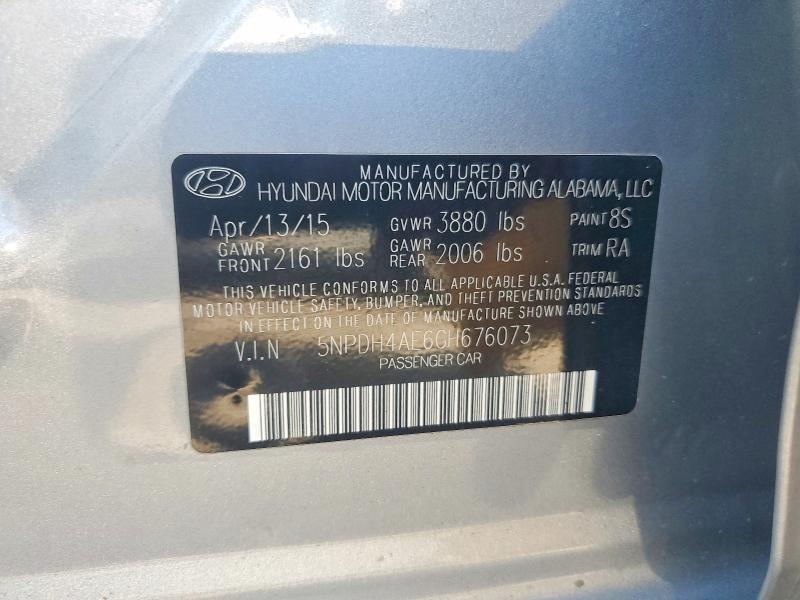 Продаж на аукціоні авто 2016 Hyundai Elantra, vin: 5NPDH4AE6GH676073, номер лоту: 57923406