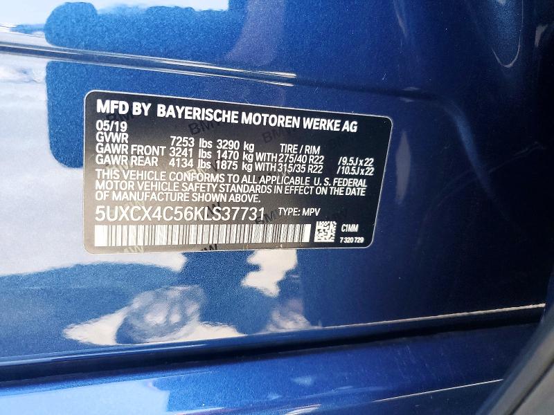 Aukcja sprzedaży 2019 Bmw X7, vin: 5UXCX4C56KLS37731, numer aukcji: 57532136
