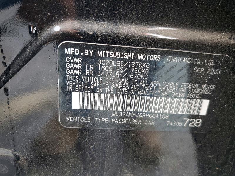 Продаж на аукціоні авто 2024 Mitsubishi Mirage, vin: ML32AWHJ6RH004108, номер лоту: 55968836