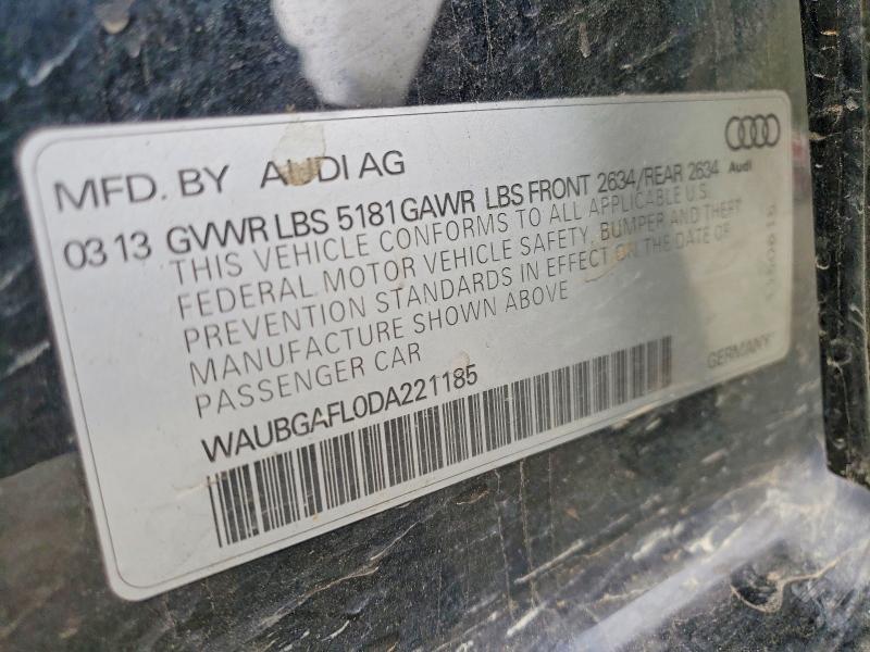 Auction sale of the 2013 Audi S4, vin: WAUBGAFL0DA221185, lot number: 55843076