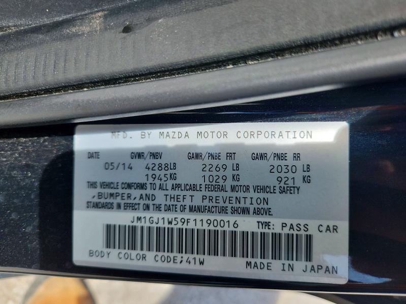 2015 Mazda 3 4d I Spt მანქანა იყიდება აუქციონზე, vin: JM1GJ1W59F1190016, აუქციონის ნომერი: 56484506
