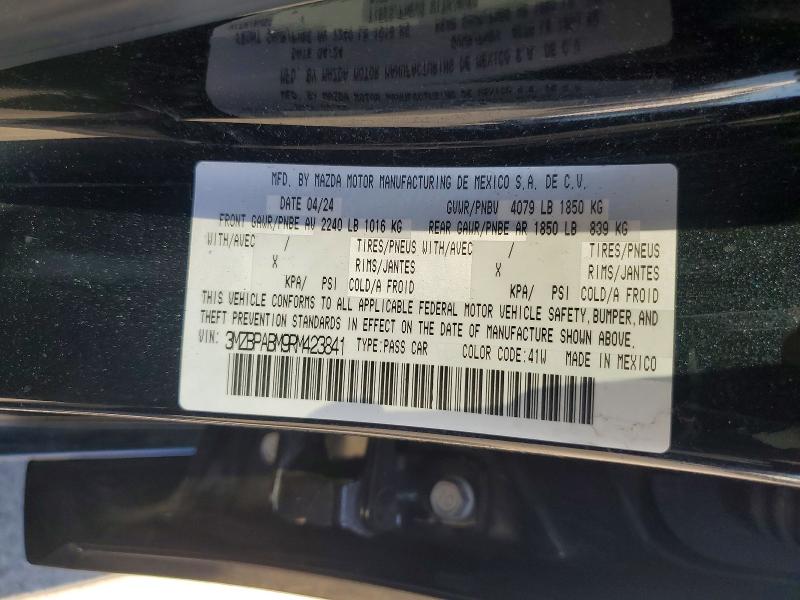 Aukcja sprzedaży 2024 Mazda 3, vin: 3MZBPABM9RM423841, numer aukcji: 58788556