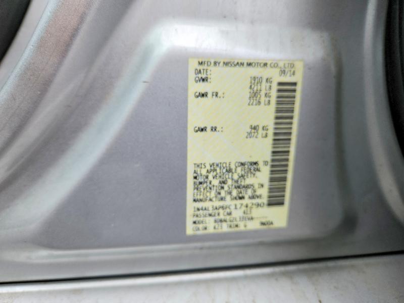 56578666 :رقم المزاد ، 1N4AL3AP6FC174290 vin ، 2015 Nissan Altima مزاد بيع