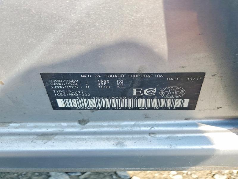 Продаж на аукціоні авто 2018 Subaru Impreza, vin: 4S3GTAA69J3707113, номер лоту: 58688046