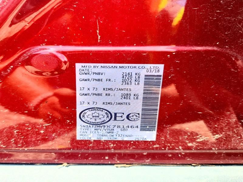 2018 Nissan Rogue მანქანა იყიდება აუქციონზე, vin: 5N1AT2MV9JC781464, აუქციონის ნომერი: 58323996
