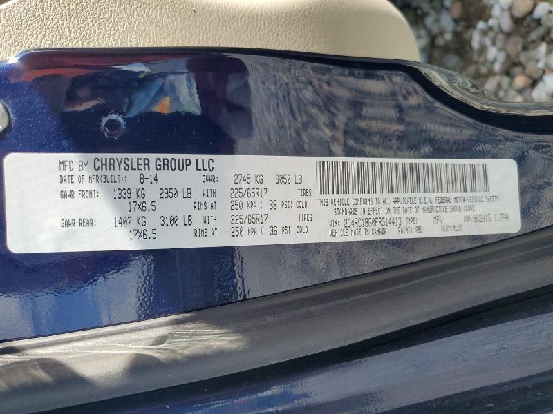 Продаж на аукціоні авто 2015 Chrysler Town & Country, vin: 2C4RC1BG0FR514413, номер лоту: 57490656