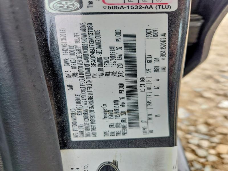 57963206 :رقم المزاد ، 3FADP4BJ7GM127089 vin ، 2021 Ford Fiesta مزاد بيع