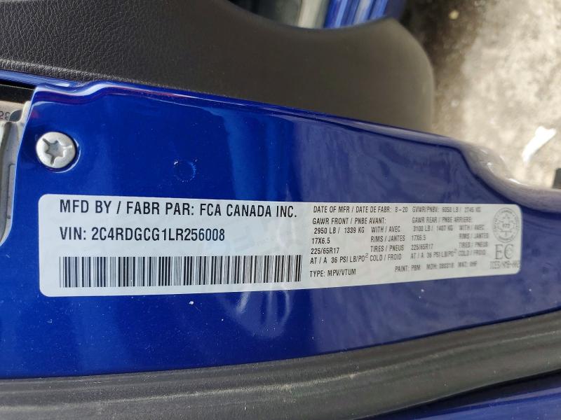 Продажа на аукционе авто 2020 Dodge Grand Caravan, vin: 2C4RDGCG1LR256008, номер лота: 57705876