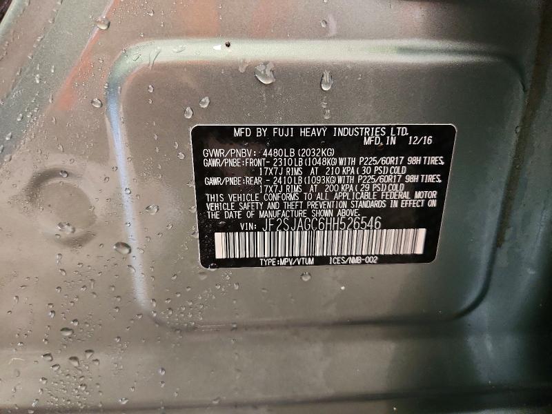 Aukcja sprzedaży 2017 Subaru Forester, vin: JF2SJAGC6HH526546, numer aukcji: 57528226
